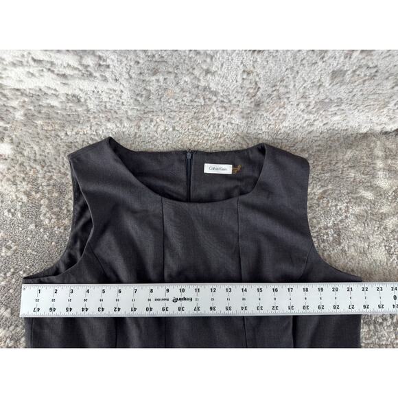 Calvin Klein Plus Sz 18 Stretch Striped Casual Fit Flared Sleeveless Midi Dress - Picture 5 of 10